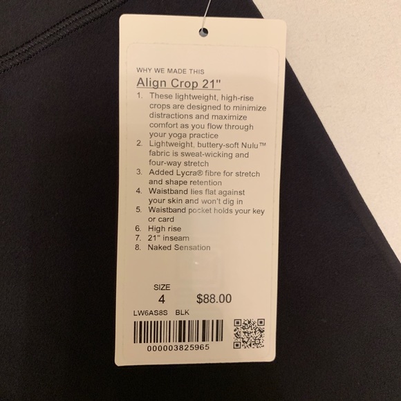NWT LULULEMON ALIGN CROP 21” - Picture 2 of 8